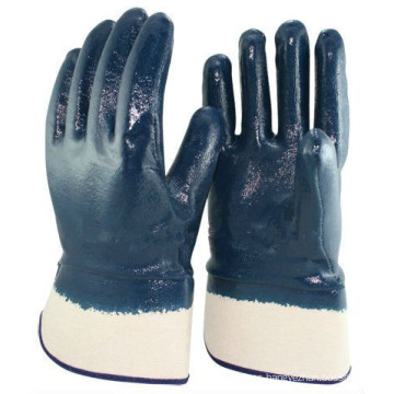 NMSAFETY guantes recubiertos de nitrilo azul para aceite industrial